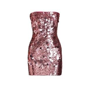 Guizio 'Sequined' Pink Strapless Tube Minidress Size S - NWT